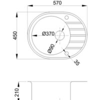 Кухонная мойка БелЭворс New Lux L + смеситель W74004-2 + дозатор L405F (черный) - Превью изображения №9 — Интернет-магазин Time-Shop