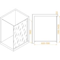 Душевая стенка RGW WA-010G 351001014-16 140 (золото/прозрачное стекло) - Превью изображения №2 — Интернет-магазин Time-Shop