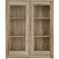 Тумба Mio Tesoro Сириус 2 двери со стеклом 78x95 2.02.03.360.3 (дуб сонома) - Превью изображения №3 — Интернет-магазин Time-Shop