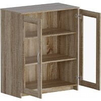 Тумба Mio Tesoro Сириус 2 двери со стеклом 78x95 2.02.03.360.3 (дуб сонома) - Превью изображения №2 — Интернет-магазин Time-Shop