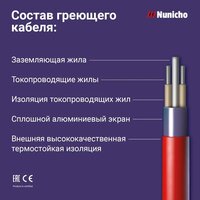 Нагревательный мат Nunicho Etalon SHP 450Вт с терморегулятором RТС 70.26 (3.0м2) - Превью изображения №9 — Интернет-магазин Time-Shop