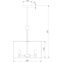 Подвесная люстра Евросвет 60174/3 (латунь) - Превью изображения №5 — Интернет-магазин Time-Shop