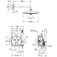Душевая система  Grohe Grohtherm Smartcontrol 34744000 - Превью изображения №2 — Интернет-магазин Time-Shop