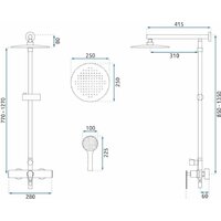 Душевая система  Rea Aldi Gold REA-P8802 - Превью изображения №8 — Интернет-магазин Time-Shop
