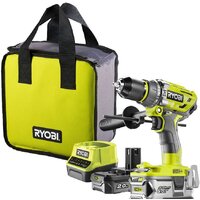 Ударная дрель-шуруповерт Ryobi R18PD7-252S 5133004391 (с 2-мя АКБ, сумка) - Превью изображения №2 — Интернет-магазин Time-Shop