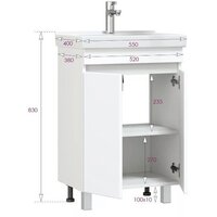  Onika Тумба под умывальник Милтон Квадро 55 105561 - Превью изображения №7 — Интернет-магазин Time-Shop