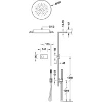 Душевая система  Tres Shower Technology 09288555NM - Превью изображения №2 — Интернет-магазин Time-Shop