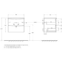  BelBagno Тумба под умывальник MARINO-CER-N-600-2C-SO-RNG-P - Превью изображения №2 — Интернет-магазин Time-Shop