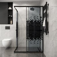 Душевой уголок Niagara Eco NG-1018-14QBLACK 100x80x190 (черный/стекло мозаика) - Превью изображения №4 — Интернет-магазин Time-Shop