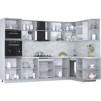 Готовая кухня Интерлиния Мила Пластик 1.68x3.0 PR (туманный глянец/туманный глянец/дуб бунратти) - Превью изображения №3 — Интернет-магазин Time-Shop