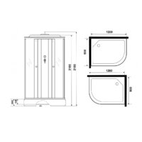 Душевая кабина Niagara Promo P120/90/26L/MT 120x90x215 - Превью изображения №6 — Интернет-магазин Time-Shop