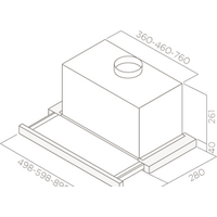 Кухонная вытяжка Jetair Betta 60/GR/BK GL PRF0099697B - Превью изображения №2 — Интернет-магазин Time-Shop
