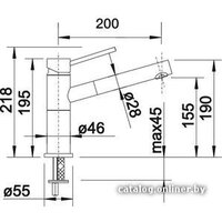 Смеситель Blanco Alta-S Compact 517182 (стальной) - Превью изображения №2 — Интернет-магазин Time-Shop