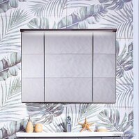  Бриклаер Шкаф с зеркалом Кристалл 95 (софт графит) - Превью изображения №2 — Интернет-магазин Time-Shop