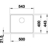 Кухонная мойка Blanco Subline 500-IF SteelFrame (черный) - Превью изображения №2 — Интернет-магазин Time-Shop