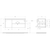  BelBagno Тумба под умывальник Kraft KRAFT-1200-2C-1A-SO-RT-R - Превью изображения №3 — Интернет-магазин Time-Shop