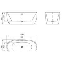 Ванна Deante Alpinia KDU 015W 150x72 - Превью изображения №5 — Интернет-магазин Time-Shop