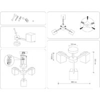 Люстра средней высоты Ambrella light TR83115/3 WH/LW - Превью изображения №7 — Интернет-магазин Time-Shop