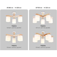 Люстра средней высоты Ambrella light TR83115/3 WH/LW - Превью изображения №6 — Интернет-магазин Time-Shop