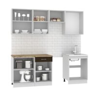 Готовая кухня Mio Tesoro Экстра-лайт 2.2 (венге светлый/венге/мадрид) - Превью изображения №3 — Интернет-магазин Time-Shop