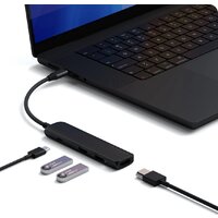 Док-станция Satechi 4-in-1 USB-C Slim Multiport Adapter 4K ST-P4SK (черный) - Превью изображения №4 — Интернет-магазин Time-Shop