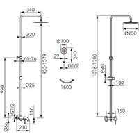 Душевая система  Ferro Fiesta Chrom NP79BFI13U - Превью изображения №2 — Интернет-магазин Time-Shop