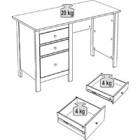 Офисный стол Mio Tesoro Сага 120x56 2.08.06.160.1 (белый) - Превью изображения №4 — Интернет-магазин Time-Shop