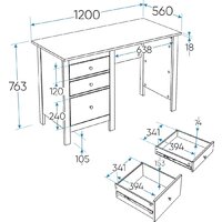 Офисный стол Mio Tesoro Сага 120x56 2.08.06.160.1 (белый) - Превью изображения №6 — Интернет-магазин Time-Shop