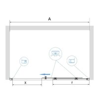 Душевая дверь RGW PA-14W 41081412-15 120 (белый/прозрачное стекло) - Превью изображения №3 — Интернет-магазин Time-Shop