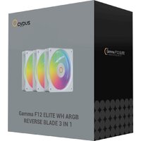 Комплект вентиляторов для корпуса Ocypus Gamma F12 Elite WH ARGB Reverse Blade 3IN1 - Превью изображения №10 — Интернет-магазин Time-Shop