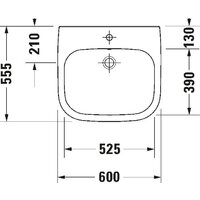 Умывальник Duravit Vital Seria D-Code 23126000002 - Превью изображения №3 — Интернет-магазин Time-Shop
