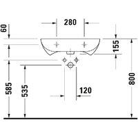 Умывальник Duravit Vital Seria D-Code 23126000002 - Превью изображения №5 — Интернет-магазин Time-Shop