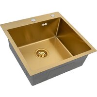 Кухонная мойка ARFEKA Eco AR 500*500 Golden PVD Nano - Превью изображения №1 — Интернет-магазин Time-Shop