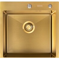 Кухонная мойка ARFEKA Eco AR 500*500 Golden PVD Nano - Превью изображения №8 — Интернет-магазин Time-Shop