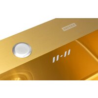 Кухонная мойка ARFEKA Eco AR 500*500 Golden PVD Nano - Превью изображения №12 — Интернет-магазин Time-Shop