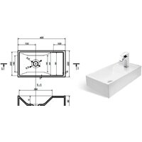 Умывальник Эстет Мини 40x22 1-0020 - Превью изображения №5 — Интернет-магазин Time-Shop
