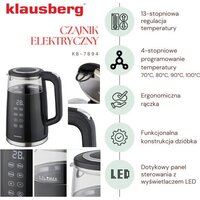 Электрический чайник Klausberg KB-7894 - Превью изображения №8 — Интернет-магазин Time-Shop