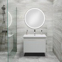 Runo Тумба с умывальником Модена 75 + Оскар 75 (подвесная, белый)