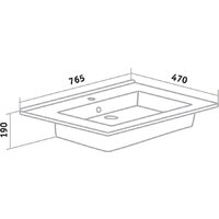  Runo Тумба с умывальником Модена 75 + Оскар 75 (подвесная, белый) - Превью изображения №13 — Интернет-магазин Time-Shop