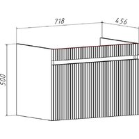  Runo Тумба с умывальником Модена 75 + Оскар 75 (подвесная, белый) - Превью изображения №12 — Интернет-магазин Time-Shop
