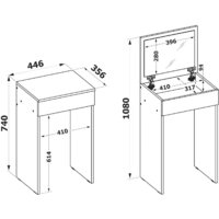 Туалетный столик с зеркалом Сокол Мебель СП-21 (дуб сонома) - Превью изображения №5 — Интернет-магазин Time-Shop
