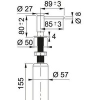 Дозатор для моющего средства Franke Atlas 112.0717.084 (нержавеющая сталь) - Превью изображения №4 — Интернет-магазин Time-Shop