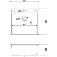 Кухонная мойка AV Engineering Unit AVE550500GRA (серый) - Превью изображения №6 — Интернет-магазин Time-Shop