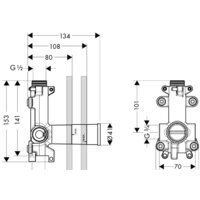 Скрытый механизм Axor ShowerCollection 10971180 - Превью изображения №2 — Интернет-магазин Time-Shop