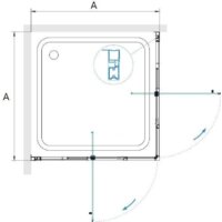 Душевой уголок RGW PA-038B 350803888-14 80x80 (черный/прозрачное стекло) - Превью изображения №2 — Интернет-магазин Time-Shop