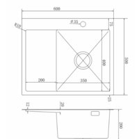 Кухонная мойка Mixline Pro 551876 правый (сатин, с сифоном) - Превью изображения №4 — Интернет-магазин Time-Shop