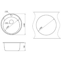 Кухонная мойка Granula 4802 (черный) - Превью изображения №2 — Интернет-магазин Time-Shop