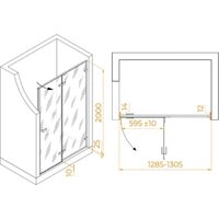 Душевая дверь RGW SV-004Gr 353200413-110 (серый/прозрачное стекло) - Превью изображения №2 — Интернет-магазин Time-Shop