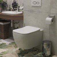 Унитаз подвесной Roxen Cube Bidet 530135-01X Rimless Soft Close с функцией биде - Превью изображения №2 — Интернет-магазин Time-Shop