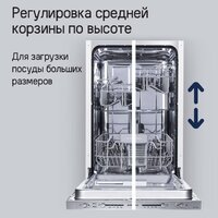 Встраиваемая посудомоечная машина MAUNFELD MLP-08S Light Beam - Превью изображения №22 — Интернет-магазин Time-Shop